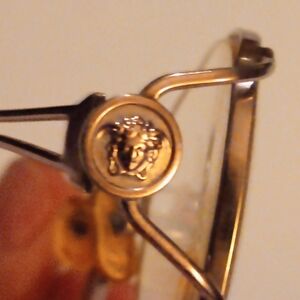 Vintage Versace Frames with Medusas Women's Wire Eyeglasses Goldish Color